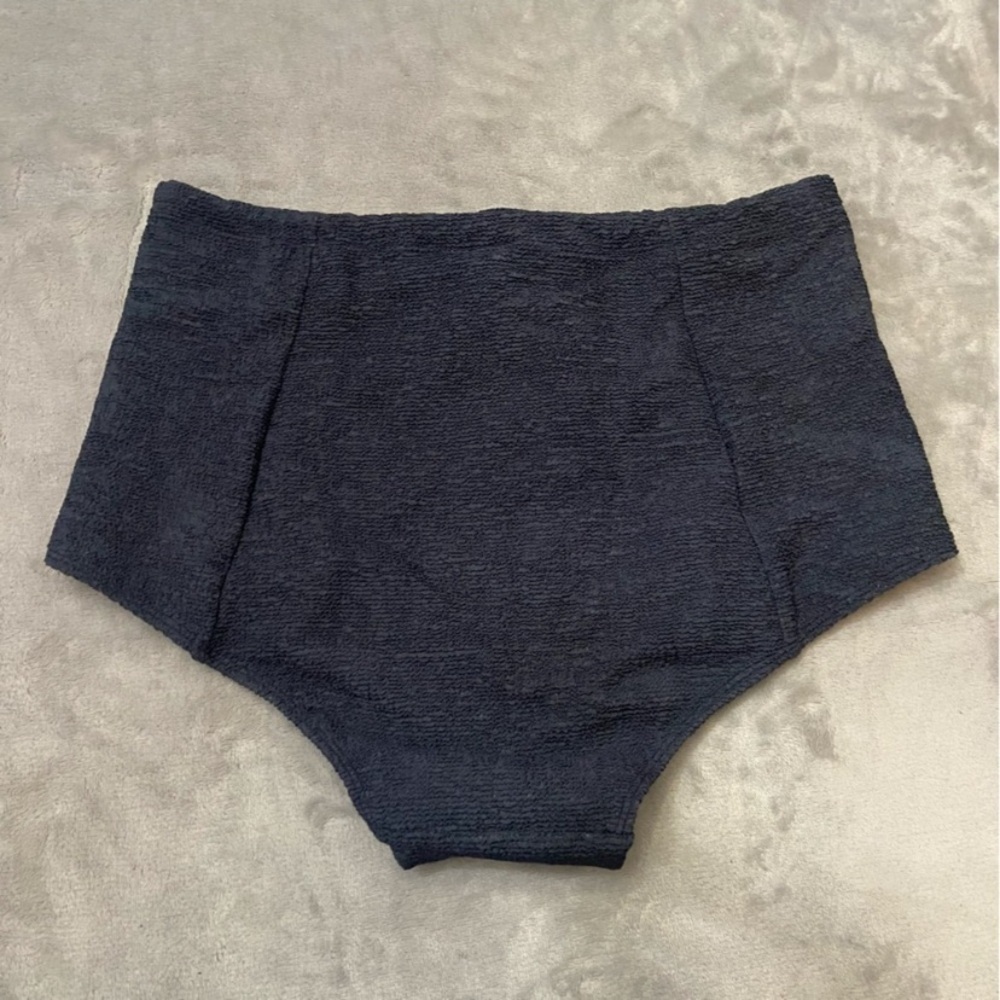 Free People Black Textured High-Waist Bikini Set - Picture 13 of 14